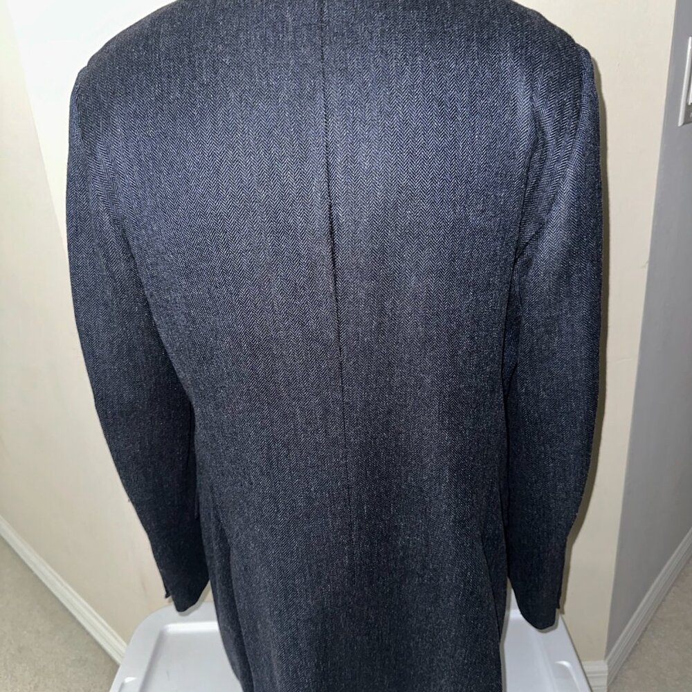 HICKEY FREEMAN Heather Blue / Grey Herringbone Sport Coat for Neiman Marcus - Picture 2 of 7